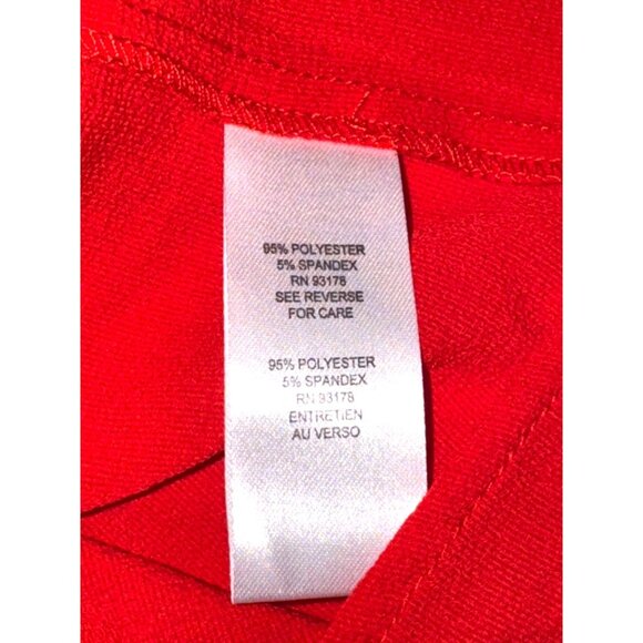 Tahari Red Short Sleeve Blouse With Studded Neckline & Sleeves S - Picture 4 of 11